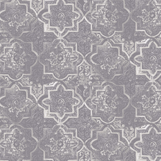 Edinburgh Weavers Negative Morocco Taupe Fire Retardant Curtains