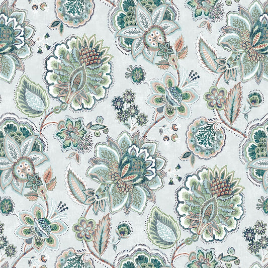 Panaz Sherringham 163 Aqua Clementine Fire Retardant Curtains