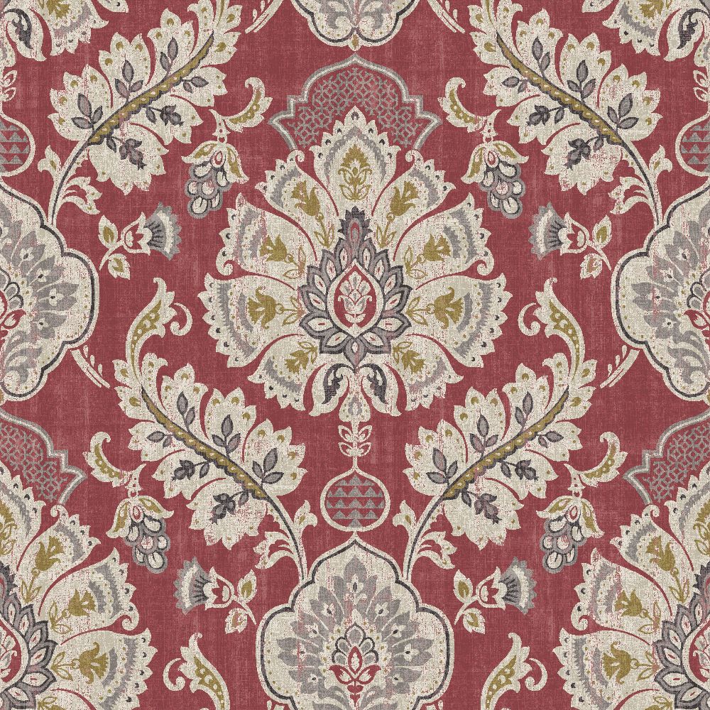 Edmund Bell Portobello Claret Fire Retardant Curtains