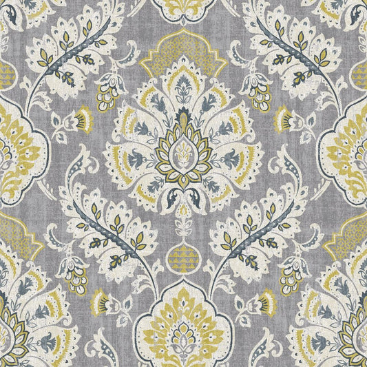Edmund Bell Portobello Pewter Fire Retardant Curtains