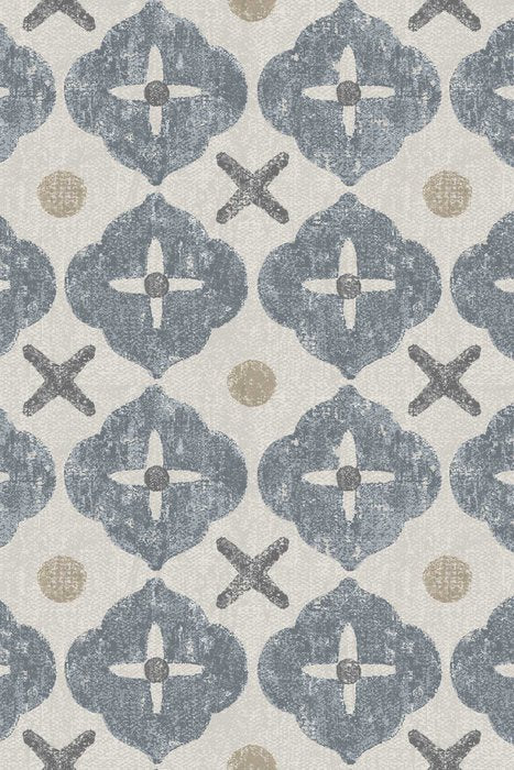 Skopos Porto Slate Blue Fire Retardant Curtains