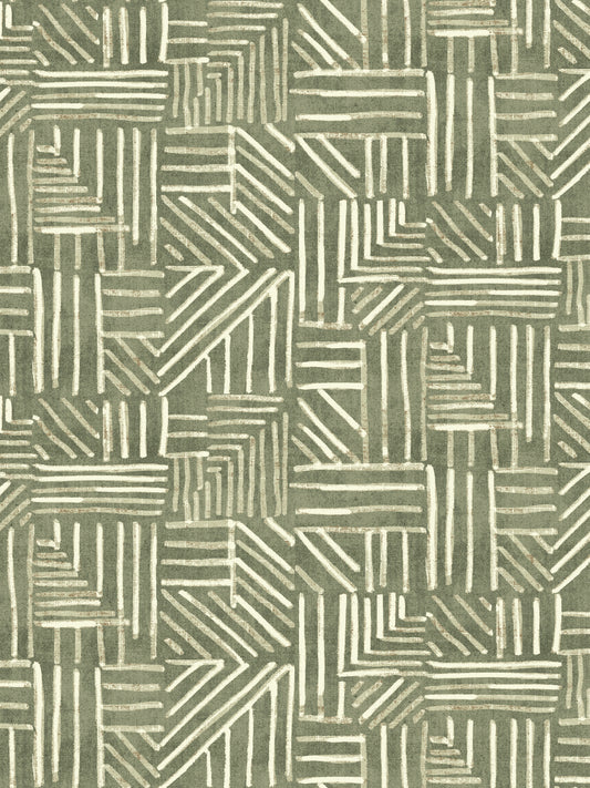 Edmund Bell Porto Pesto fabric flat