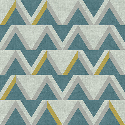 Edmund Bell Reflect Teal fabric flat