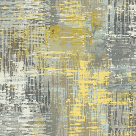 Rogue Citrine - Edmund Bell Nature Reserve print fabric flat