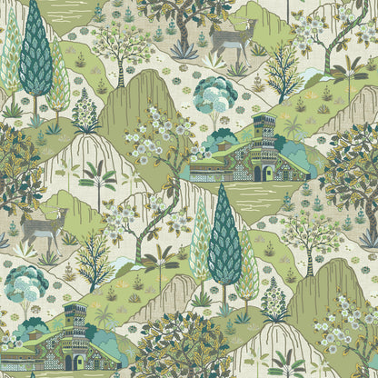 Edmund Bell Samarkand Aloe Vera Fire Retardant Curtain Fabric