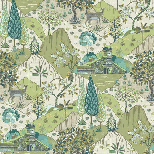 Edmund Bell Samarkand Aloe Vera Fire Retardant Curtain Fabric