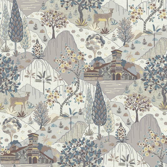 Edmund Bell Samarkand Ash Fire Retardant Curtain Fabric
