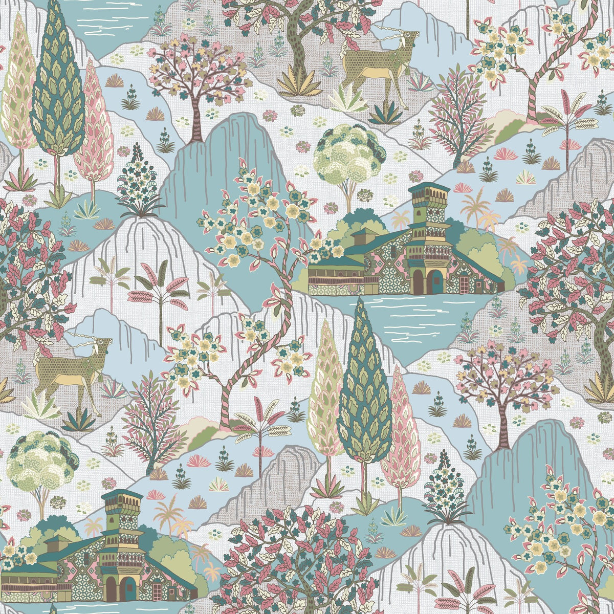 Edmund Bell Samarkand Blush Fire Retardant Curtain Fabric