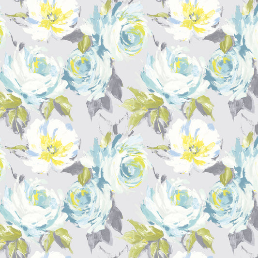 Edinburgh Weavers Seraphine Aqua Fire Retardant Curtains