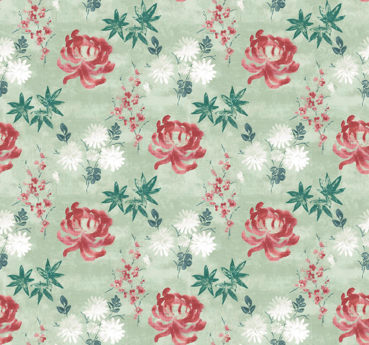 Skopos Tea Garden Watermelon Fire Retardant Curtains