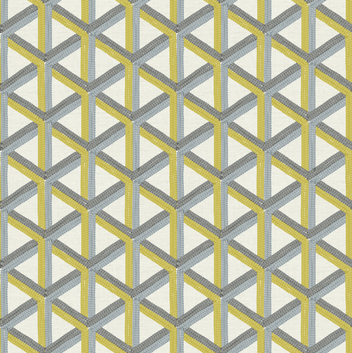 Edmund Bell Tabriz Ash Fire Retardant Curtain Fabric