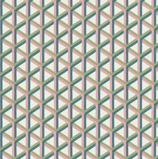 Edmund Bell Tabriz Blush Fire Retardant Curtain Fabric