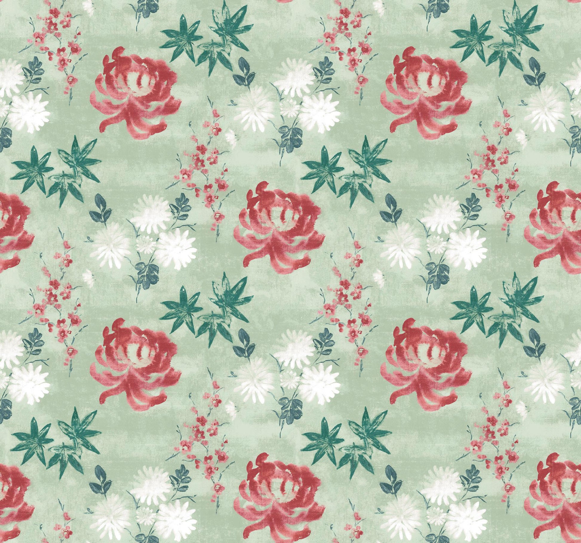 Skopos Tea Garden Watermelon Fire Retardant Curtains