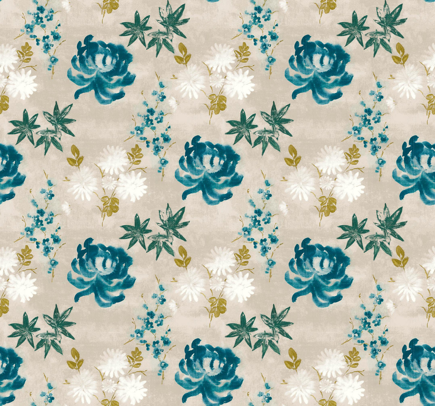 Skopos Tea Garden Blue Jay Fire Retardant Curtains