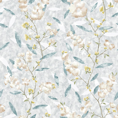 Edmund Bell Utopia Teal fabric flat