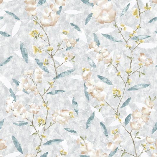 Edmund Bell Utopia Teal fabric flat