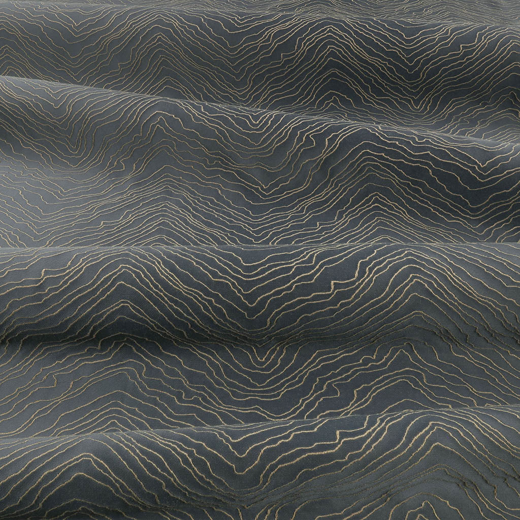 Villa Nova Igneous Ink Fire Retardant Curtains texture detail