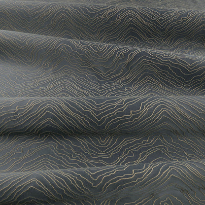 Villa Nova Igneous Ink Fire Retardant Curtains texture detail