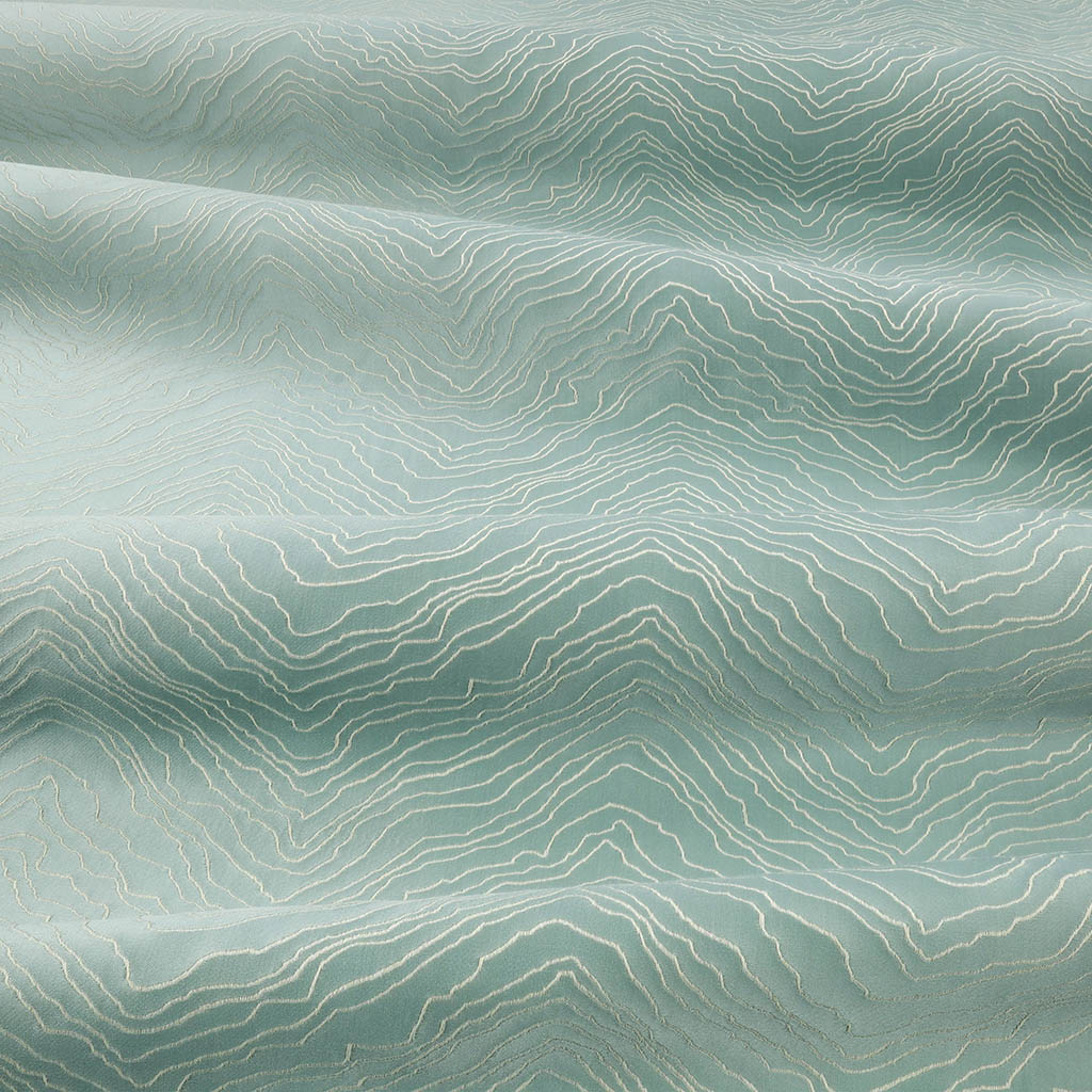 Villa Nova Igneous Seafoam Fire Retardant Curtains texture detail