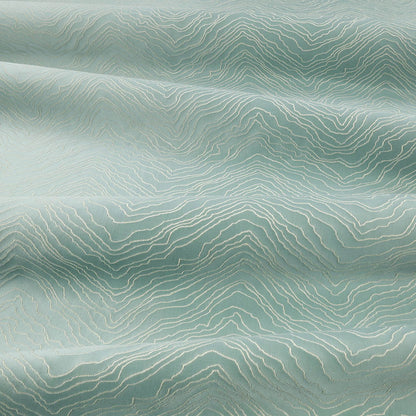 Villa Nova Igneous Seafoam Fire Retardant Curtains texture detail