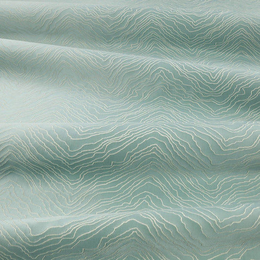 Villa Nova Igneous Seafoam Fire Retardant Curtains texture detail