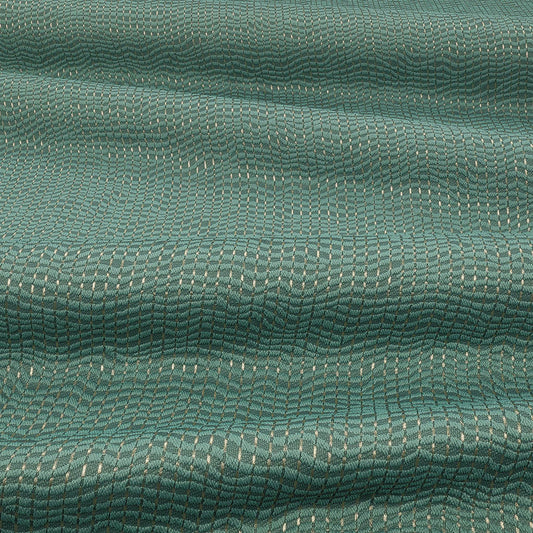 Villa Nova Temper Seafoam Fire Retardant Curtains texture detail
