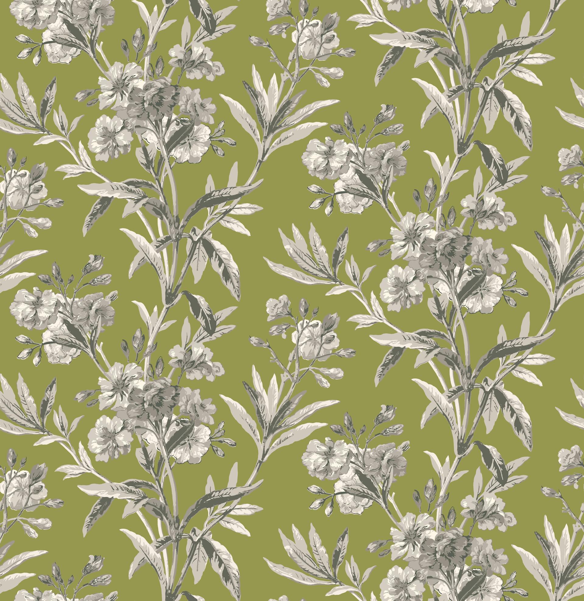 Skopos Vintage Camelia Sage Fire Retardant Curtains