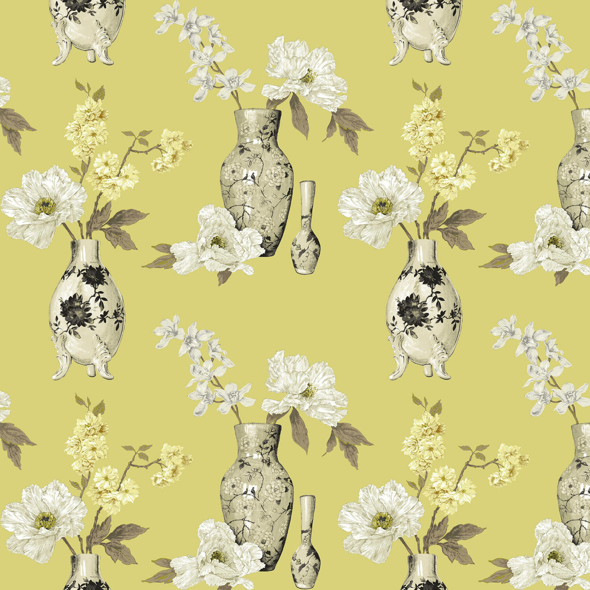 Edinburgh Weavers Yoshino Buttercup Fire Retardant Curtains