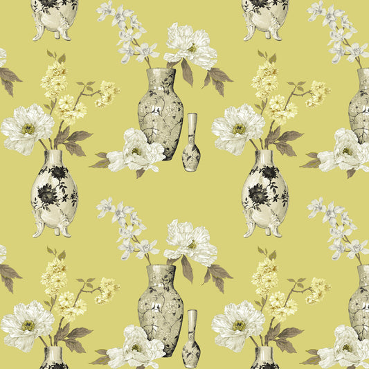 Edinburgh Weavers Yoshino Buttercup Fire Retardant Curtains